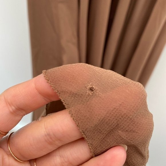 Vintage 1940s Pleated Draped Sheer Wrap Maxi Dress Long Fit & Flare Full Length - Picture 7 of 9